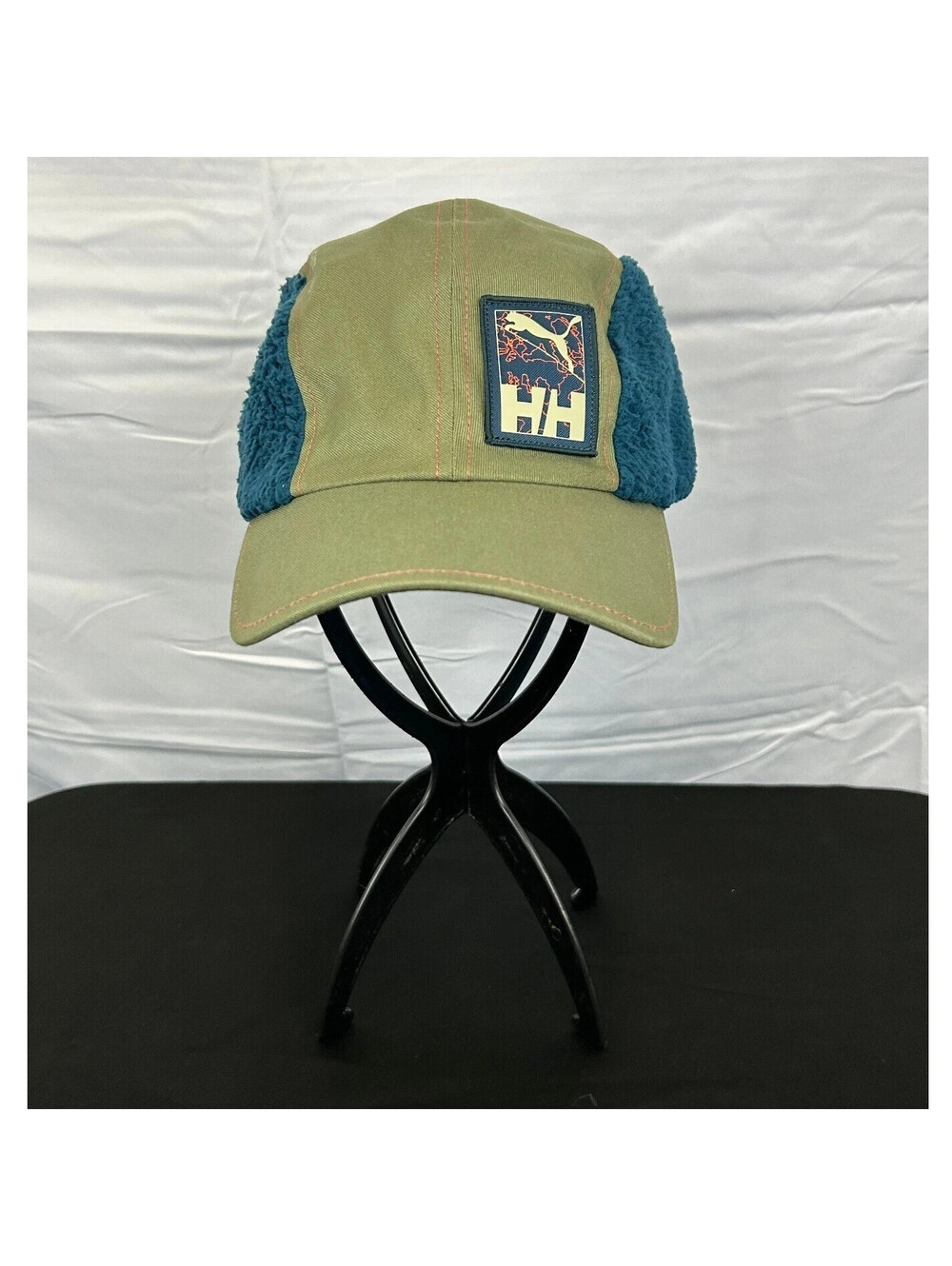 Puma Helly Hansen Collaboration Olive Green Sherpa Adjustable Baseball Cap